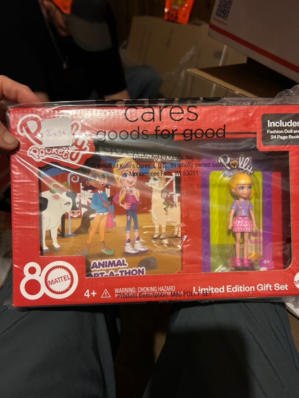 Mattel Polly Pocket Blonde Doll Gift Set with Pink Outfit